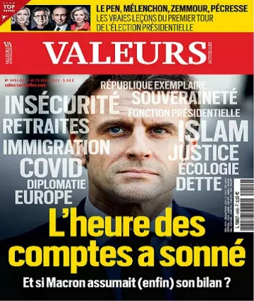 Valeurs Actuelles N°4455 Du 14 au 20 Avril 2022  [Magazines]