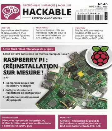 Hackable Magazine N°45 – Novembre-Décembre 2022  [Magazines]