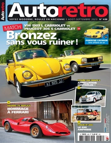 Autoretro N°488 – Août-Septembre 2023  [Magazines]