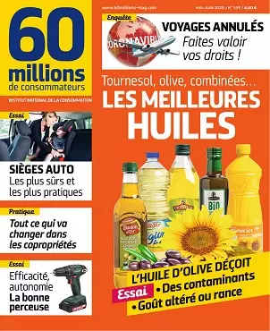 60 Millions De Consommateurs N°559 – Mai-Juin 2020  [Magazines]