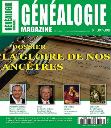 Généalogie N°397-398 – Mars-Mai 2022  [Magazines]