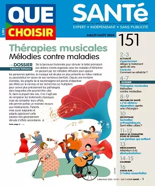 Que Choisir Santé N°151 – Juillet-Août 2020  [Magazines]